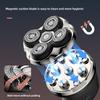 Magnetic Suction Razor Head Gadget - Fully Washable, Digital Display, Electric Shaving Kit