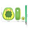 For Tamagotchi Paradise Avocado Shape Silicone Protective Shell with Rotating Knob Cap Soft Silicone Decorative Cover Shockproof