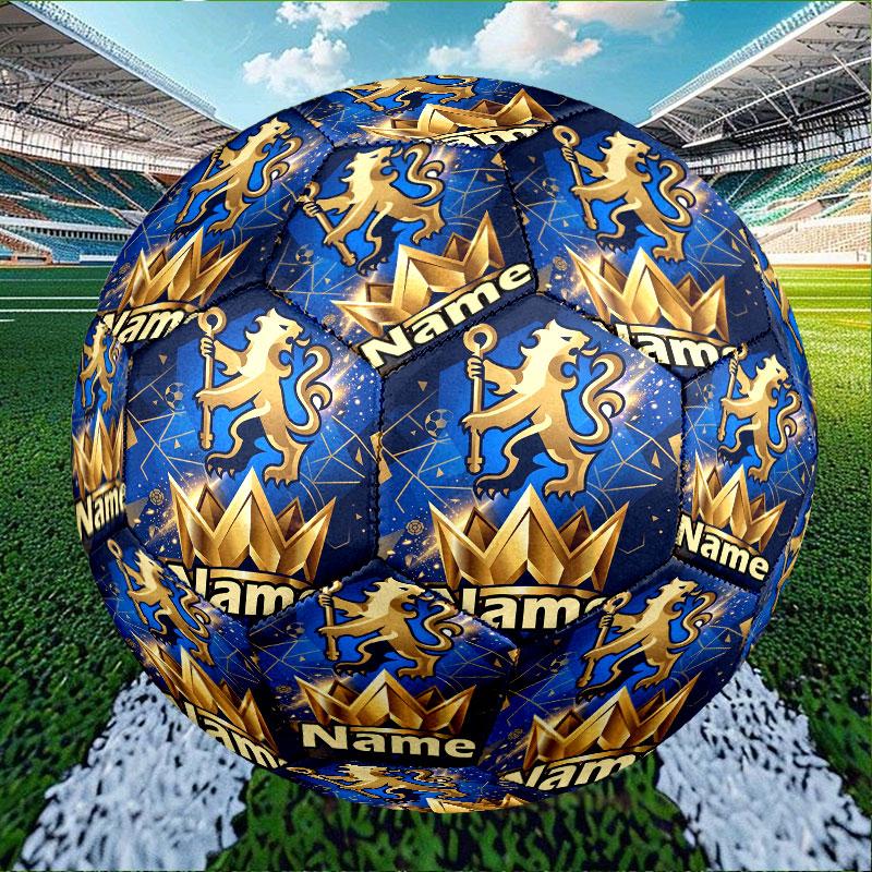 Custom Name Personalized Chelsea Football Club Print Size 5 Soccer Ball Training & Match Football, for Team, Kicking, Gift for Football Enthusiasts