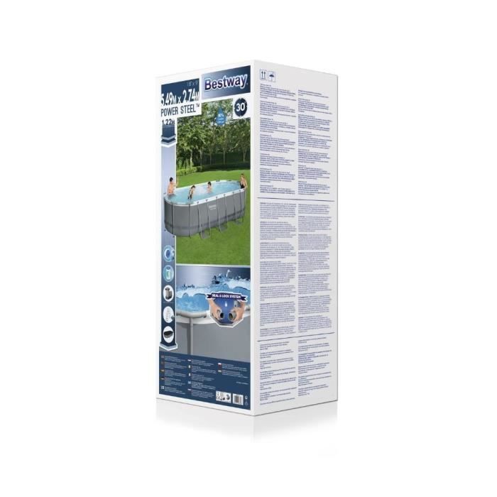Piscine hors sol Power Steel Ovale 549x274x122 cm Bestway