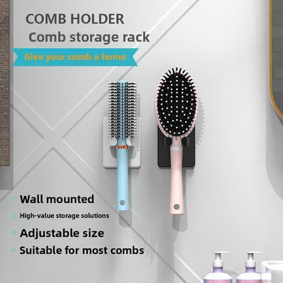 Comb Storage Rack, Bathroom, No Need for Drilling, Wall-mounted Adjustable Airbag Comb, Massage Comb, Wall Storage Rack