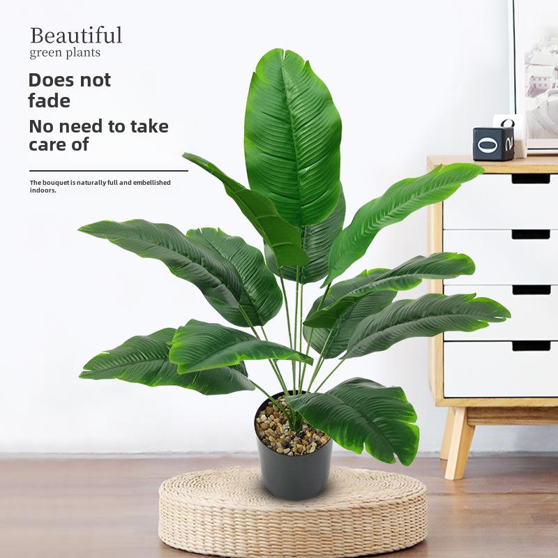 Large Nordic-style Banana Leaf Potted Plant - Indoor Decoration and Landscaping