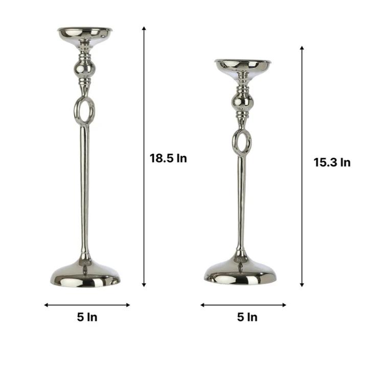 Ajna Small Silver Pillar Holder