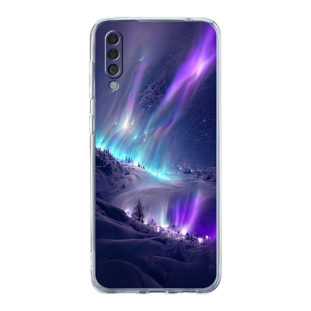 Case For Samsung A56 A36 A26 A16 A14 A12 A22 A32 5G A34 A42 A52 A54 A50 A70 A40 A20S A04S A06 Cover Landscape Winter Light Snow