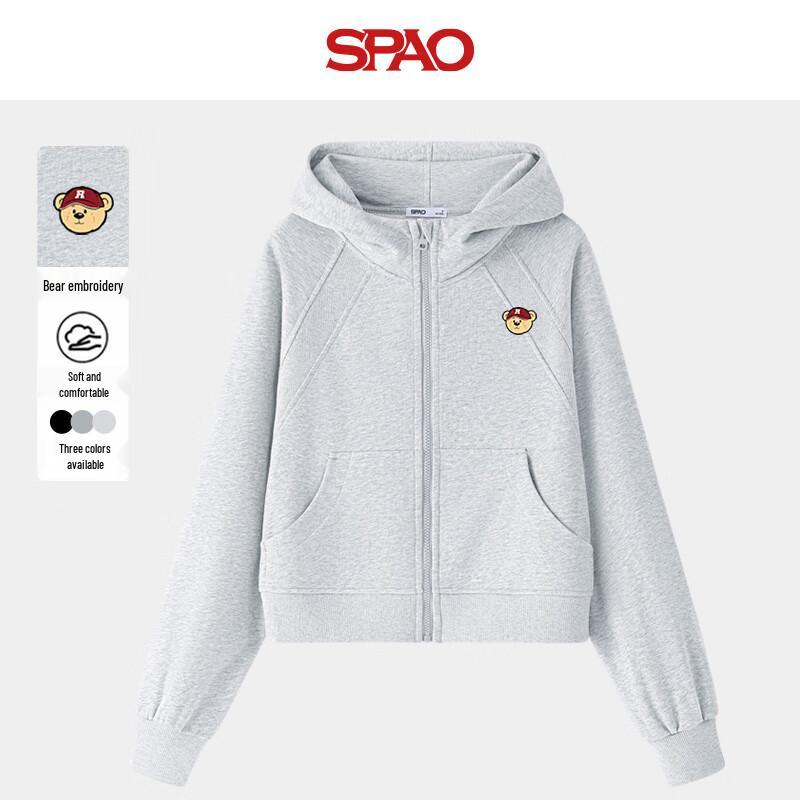 

Женский худи SPAO с аппликацией медведя в красной шапке L