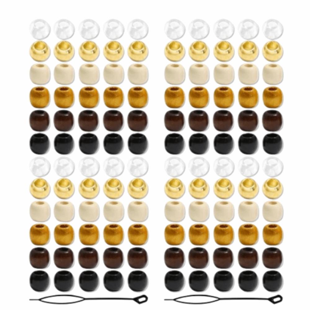 

120Pcs Multi Style Braiding Beads DIY Crafts Dreadlocks Hair Rings for Braids 120Pcs