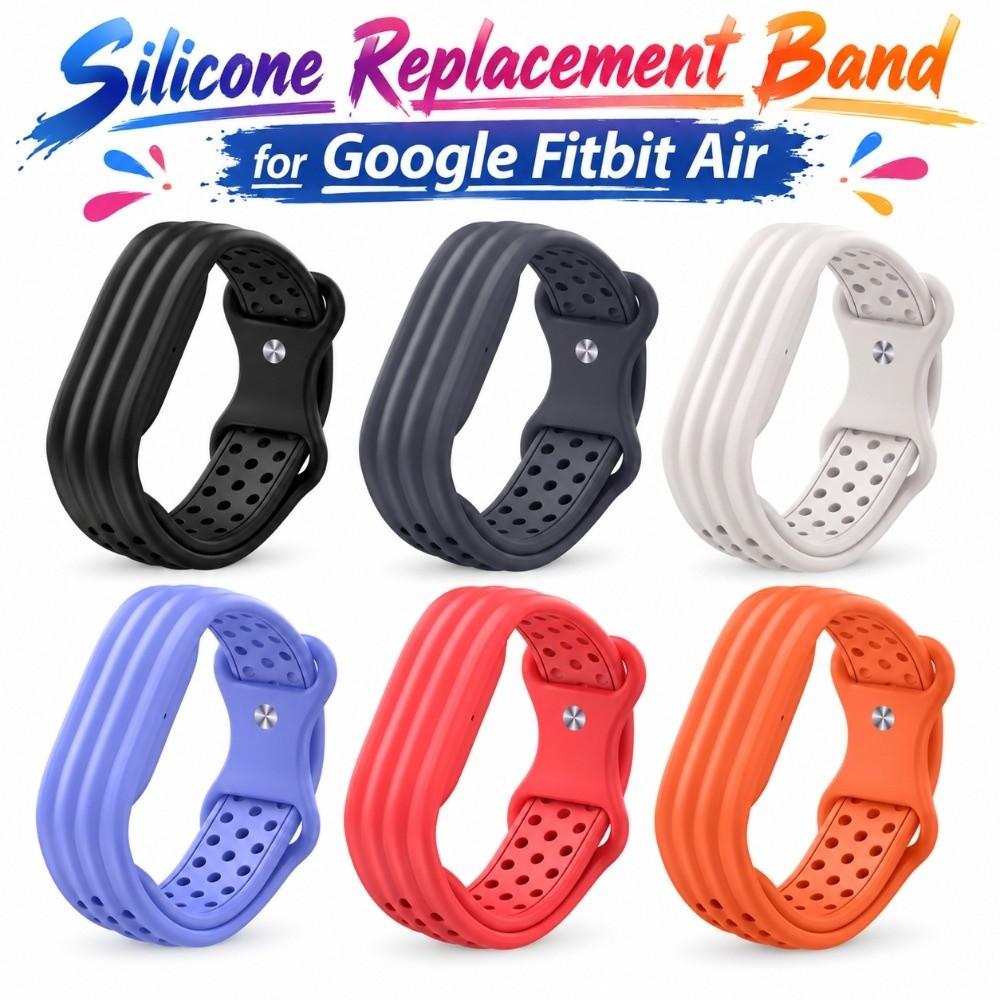 Adjustable Silicone Strap Hole Design Watch Straps for Google Fitbit Air for Men Women