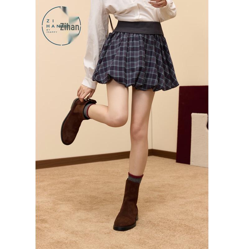 

ZIHAN Women s High Waist A-line Puffy Mini Skirt M
