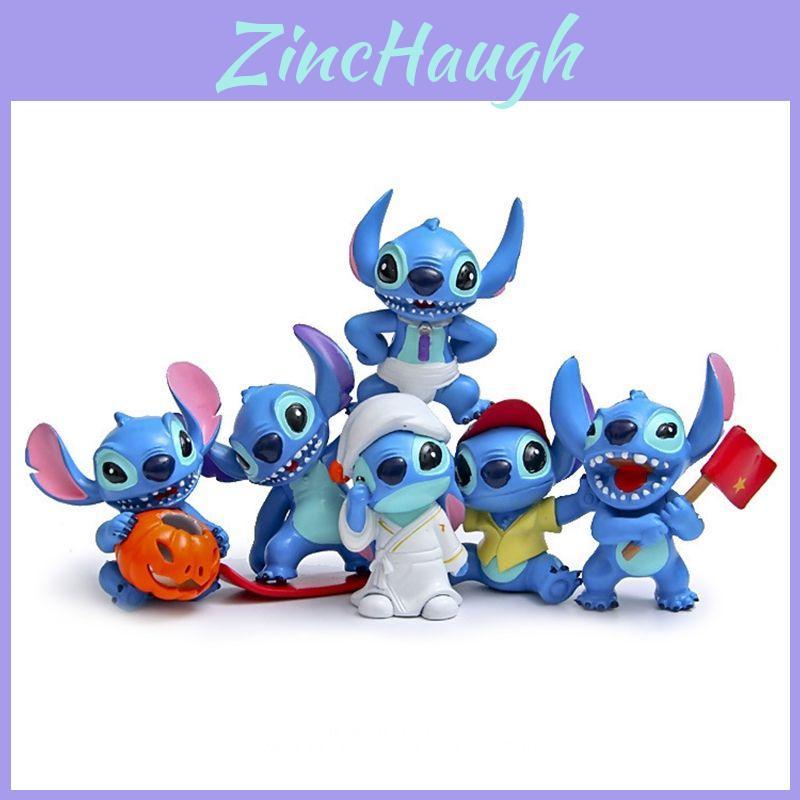 Conjunto Espetacular de 6 Peças de Enfeites de Carro de Halloween do Stitch Para Festas Infantis