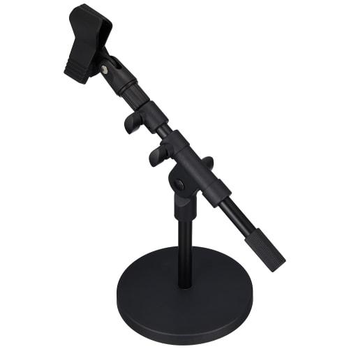 Kingjim SPMS2-BK Speaker and Microphone Compatible Desktop Stand, Black