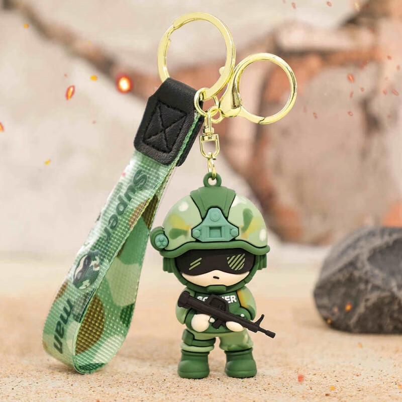 Aige Cartoon Camouflage Soldier Keychain