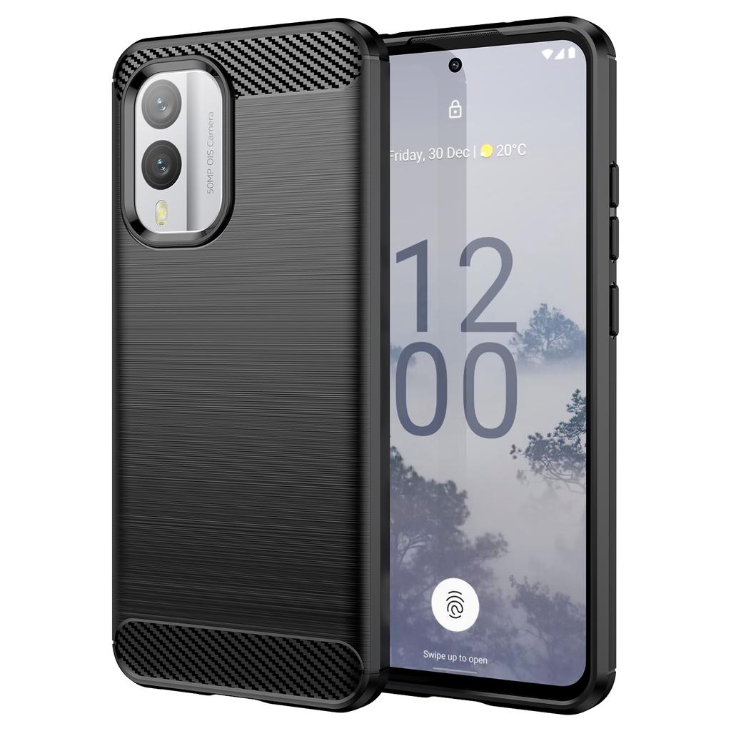 Carbon Fiber Texture TPU Case for Nokia X30 X100 XR20 X10 X20 Shockproof Protective Cover Funda Coque