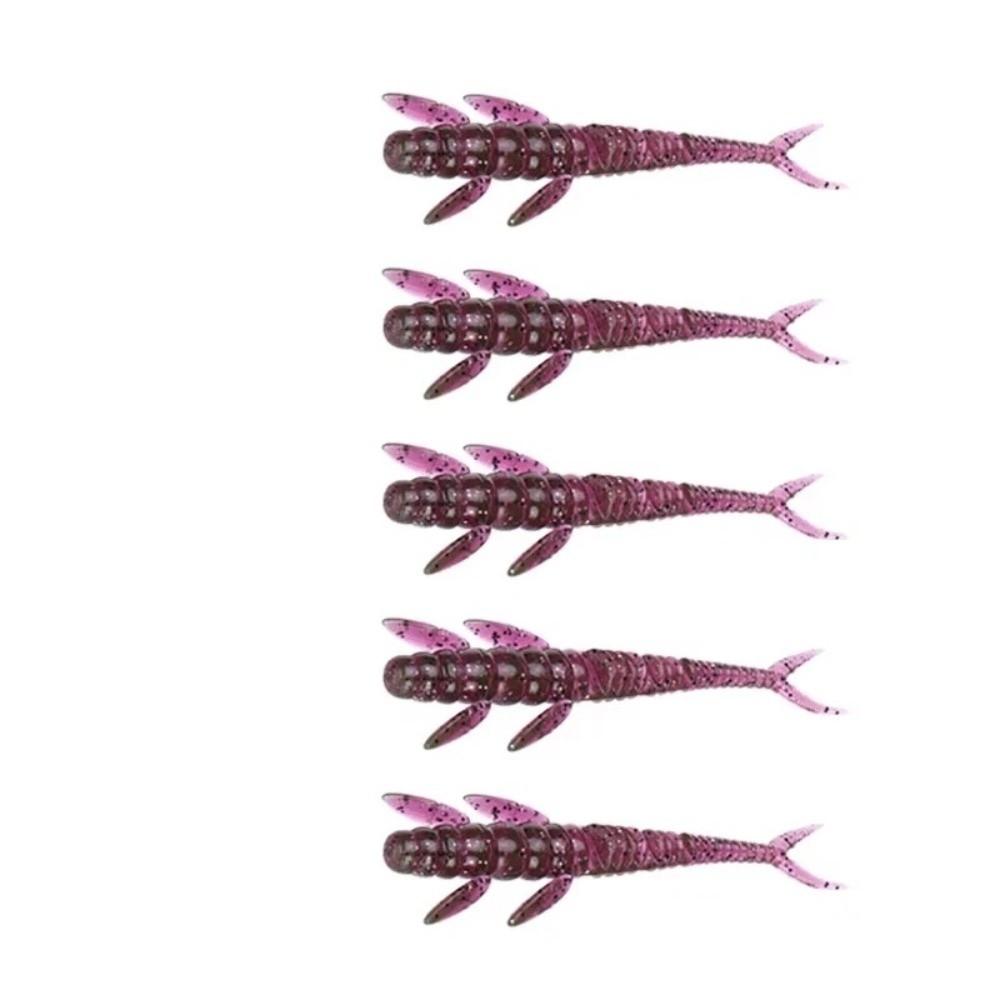 20pcs Worm Shape 7.3cm/1.3g Fishing Lure Temptation Swimming Soft TPE Material Alien Worm Laser Glitter TPE Bait Lure Fishing