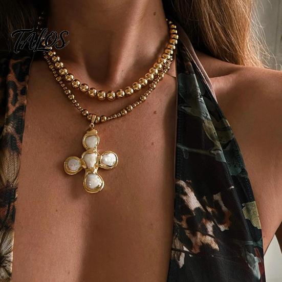 Exquisite Design Necklace Chunky Religious Charm Necklace, Stylish Women Christian Elegant Minimalist Lightweight Faith Jewelry Gift for Mom