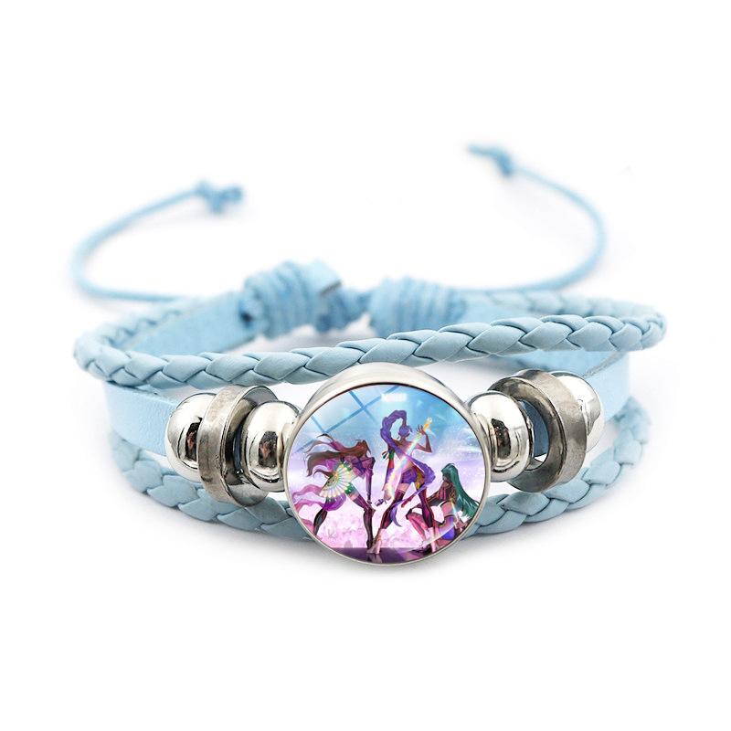 KPop Demon Hunter Bracelet Cartoon Anime Cosplay Bracelet Woven Rope Chain Pendant Fashion Accessories Girl Peripheral for Fans