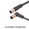 M12 4Pin 5Pin 8Pin 12Pin Double Plug 1M 2M 3M PUR PVC Shield Wire Sensor Connector Straight Angle Male Female Plug Adapter