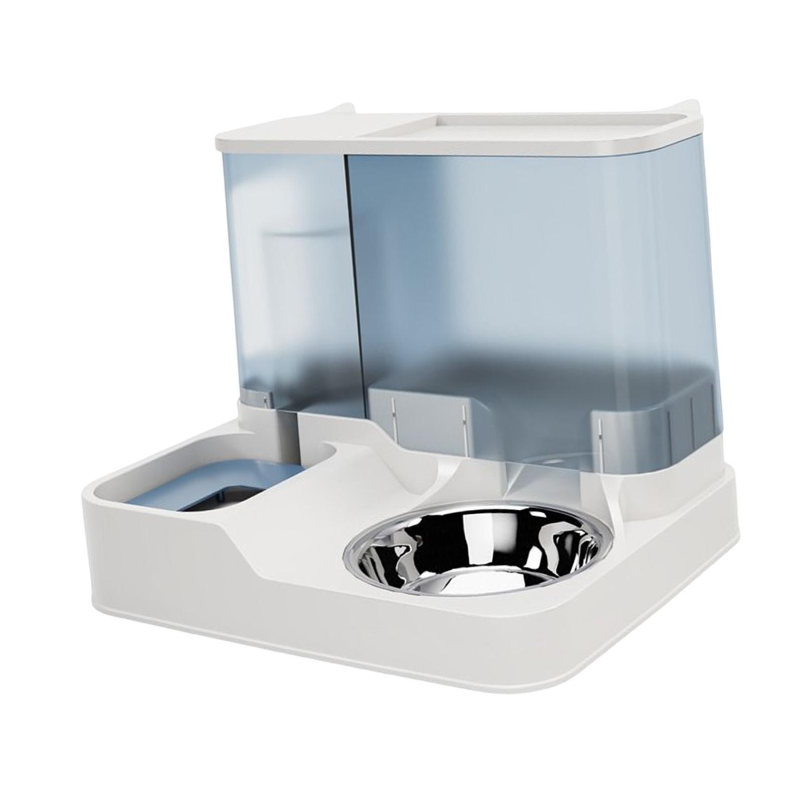 

Автоматический дозатор воды для собак, кормушка для кошек, гладкие края, емкость для хранения воды 1 л, емкость кормушки 2,8 л, практичная миска для собак синий