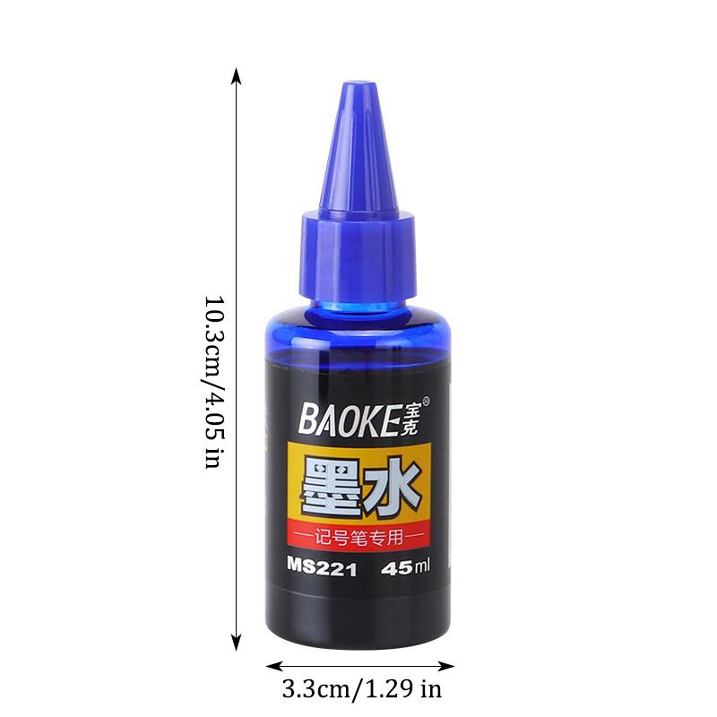 1 Caixa 45ml Tinta para Marcador Permanente, Oleosa, Secagem Rápida, À Prova d'Água e Não Desbota, Não Apagável 3 Cores Líquido de Recarga para Tinta de Marcador