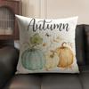 Cushion Cover Fall Thanksgiving Linen Organic Fabric DoubleSided Printing Sofa Breathable Home Decor Gift Pillow Case