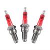 Plouluyt 3pcs D8TC 3 Electrode Spark Plug Racing Spark Plug with 3 Electrodes for