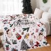 Christmas snowman Printed Blanket for Sofa Bed Travel Camping Living Room Office Conditioning Blanket for All Seasons Gifts