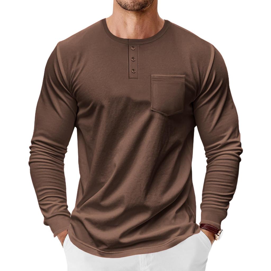 Men'S Knitted Shirt Street Casual And Fashionable Long Sleeved Top