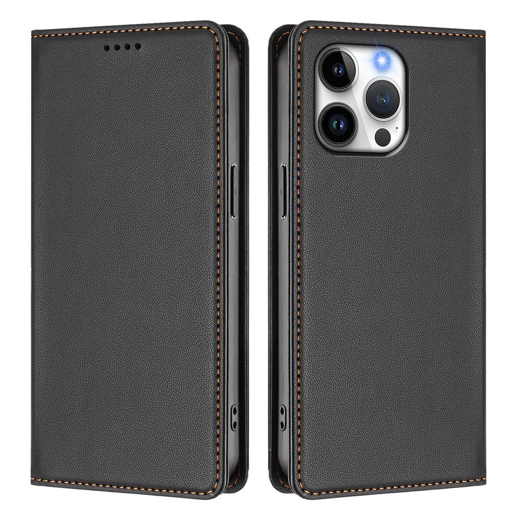 For iPhone 16 Pro Max Leather Wallet Case Magnetic Closure RFID Blocking Phone Cover