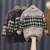 Ciepły dzianinowy sweter chłopięcy na jesień/zimę, wiek 8-12 lat