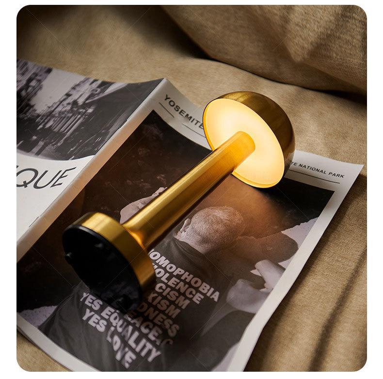 Rechargeable Table Lamp Metal Touch Decor for Bar Coffee Table Restaurant Decoration Light Desk LED Night Lights Bedroom