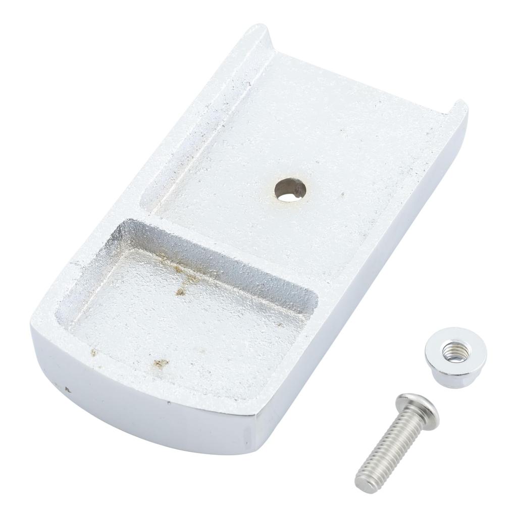 Kijima HD-05333 Motorcycle Parts Brake Pedal Cover, Aluminum Polished Finish, 4.1 X 2.1 Inches