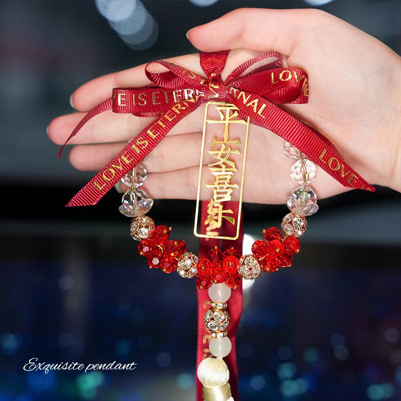Car Crystal Pendant Traditional Chinese Lucky Wheat Decoration Accessory Gift