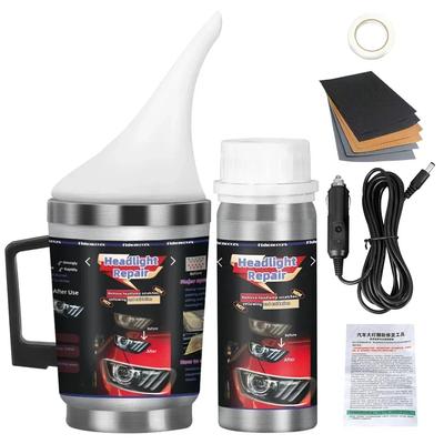 Kit de polimento para renovação de faróis de carro Kit de restauração de faróis Ferramenta de cuidados automotivos de oficina Evaporador de polímero líquido de 800ML