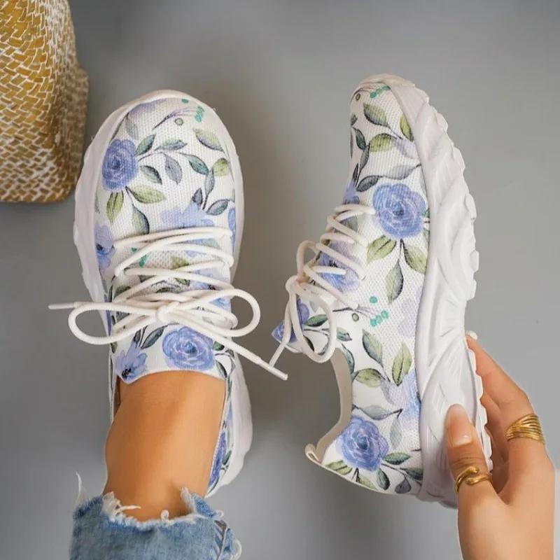 

Модная женская обувь 2024 Горячая распродажа Шнуровка Женские вулканизированные туфли Осенние дышащие сетчатые Разноцветные Уличные повседневные туфли для ходьбы 43 небесно-голубой