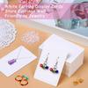 200pcs Set, White 100pcs Jewelry Display Cards with 100pcs Clear Bags, Necklace Earring Card Holders for Selling Jewelry Packaging Supplies