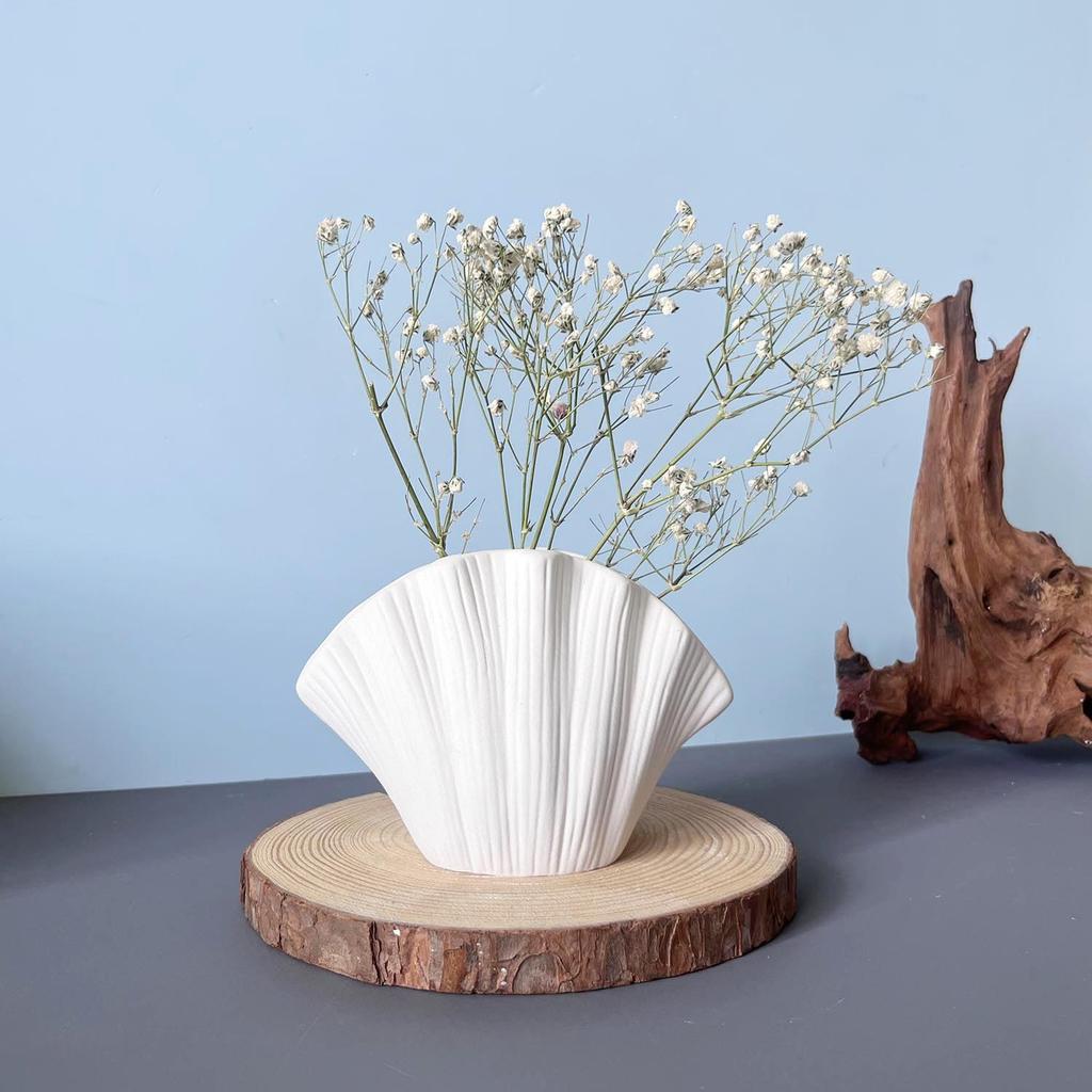 Formă Silicon Vază Shell Vază Mică Ilustrație Formă Gips Vază Ornament Picurare Arbore
