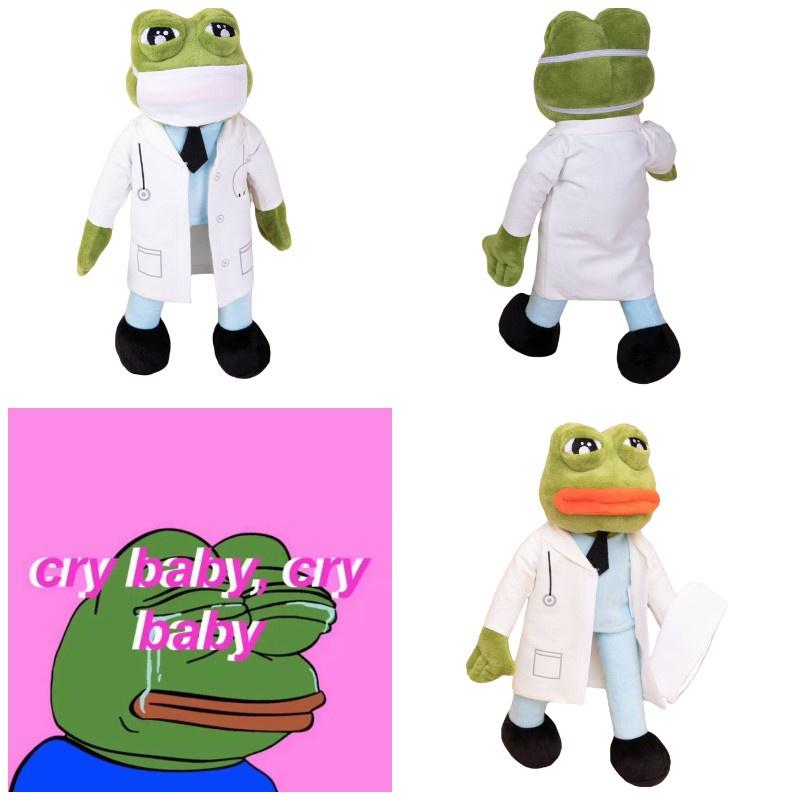 Sad Frog Pepe Plush Toy Cute Doctor Shaped Stuffed Animal