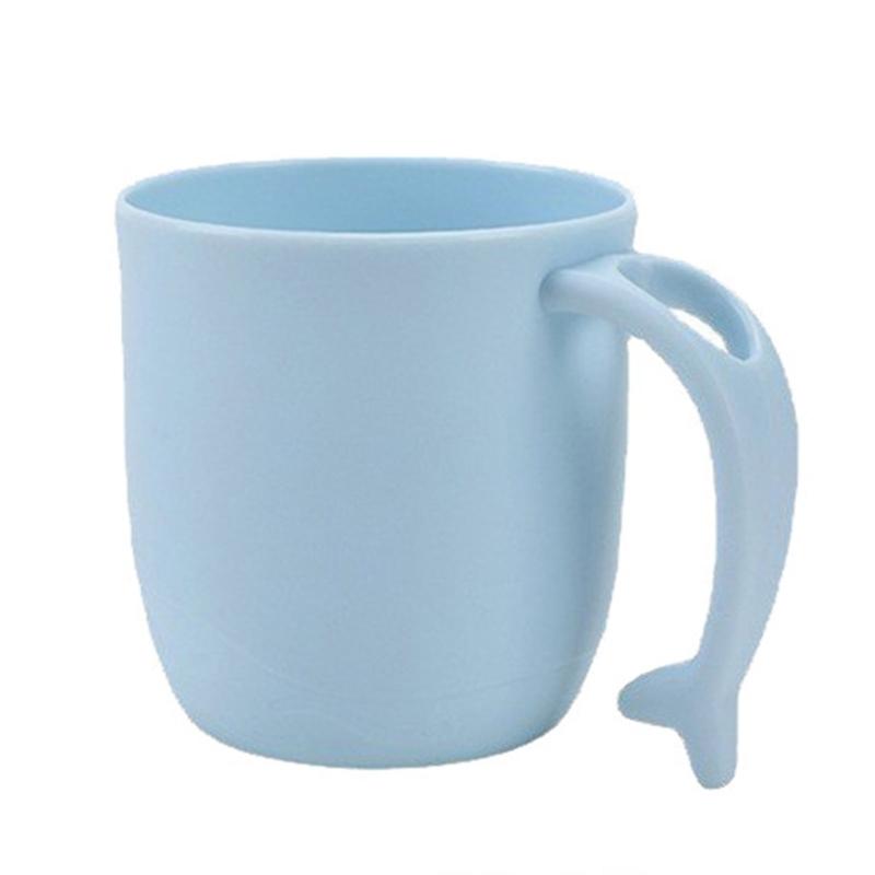 Dolphin Design Children Mouthwash Cup PP Construction Easy to Grip Handle Toothbrush Cup For Home and Travel Essential