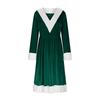 Womens  A Line V Neck Long Sleeve Party Dresses