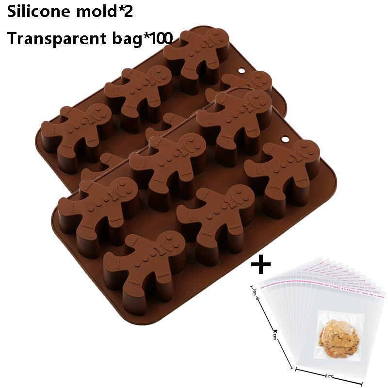 Chocolate Mould Handmade Candy Jelly Pudding Mold Flower Snowman Shape Silicone Moulds Baking Tool for kitchen Accessories