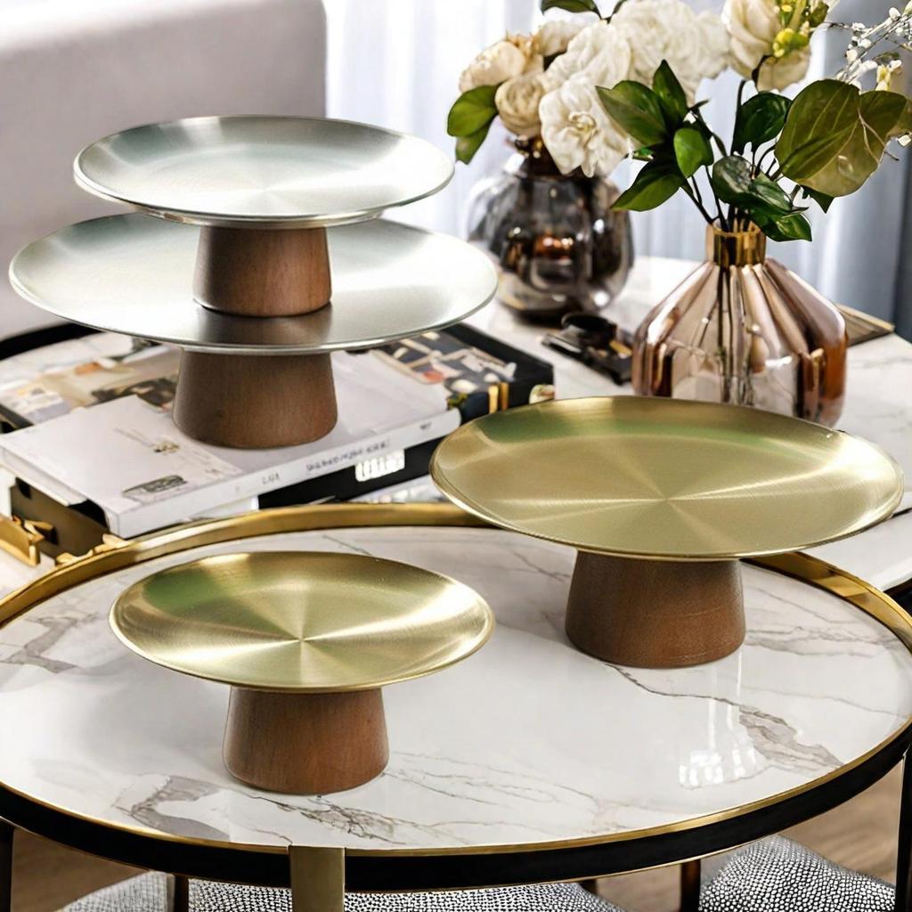 French Chic Dessert Stand: Elegant Afternoon Tea & Snack Tray for Luxurious Living Rooms