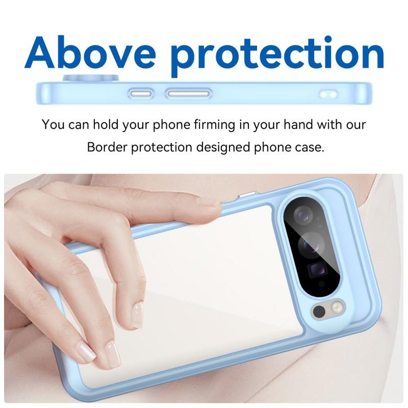 For Google Pixel 10 Pro XL Back Cover WANLONFENG XC Series TPU Acrylic Phone Case with Tempered Glass Film