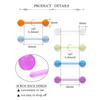 12PCS/24PCS 14G 16mm Glow In Dark Flexible Acrylic Straight Tongue Rings Plastic Nipple Ring Retainer Body Piercing Jewelry