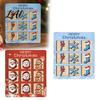 Small Desktop Xmas Room Decorations Christmas Wooden Chessboard Ornament with Santa Claus/Snowflake Design