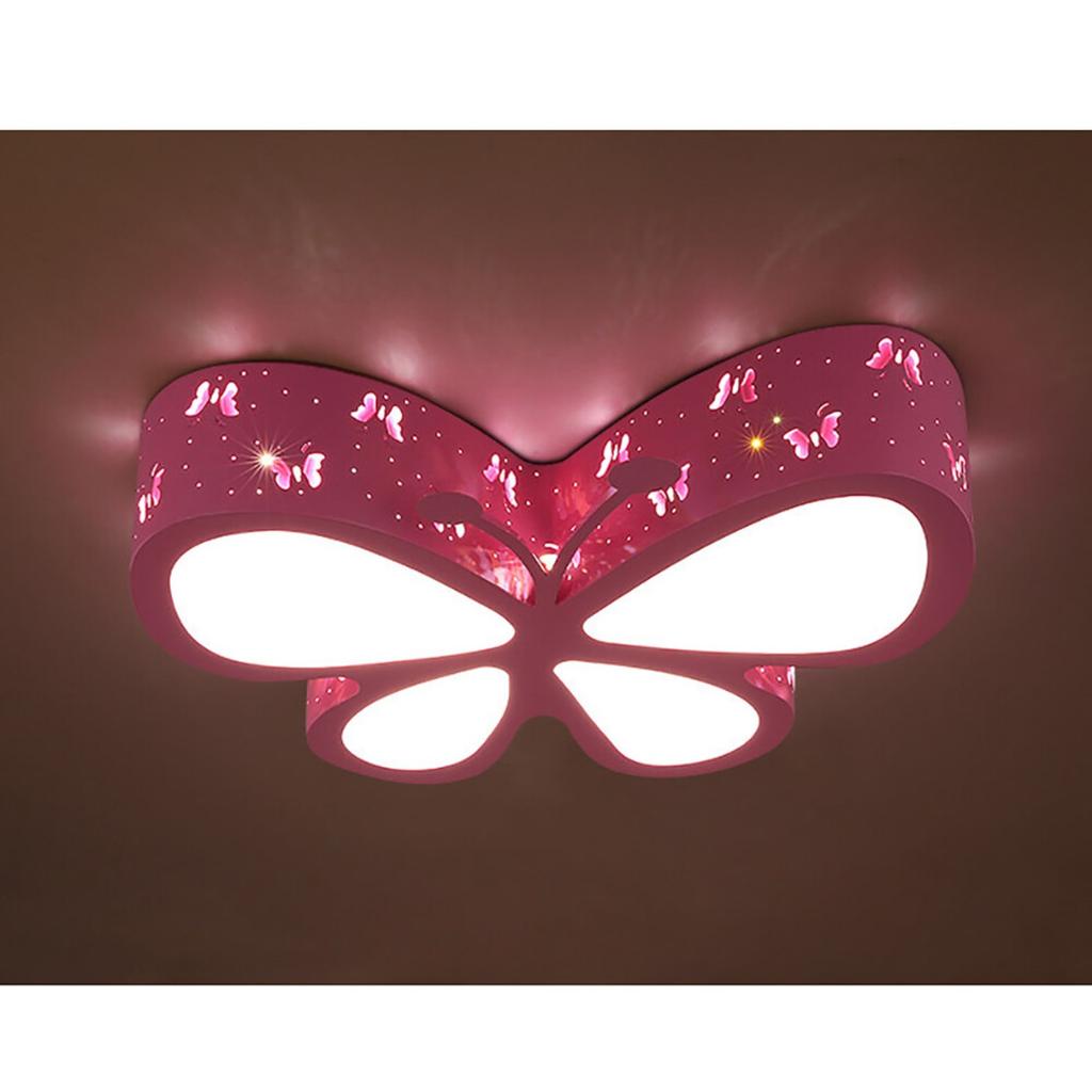50cm Cartoon Butterfly Ceiling Light, Dimmable LED Ceiling Lamp, Creative Butterfly Shape Lighting Fixture, No Remote Control
