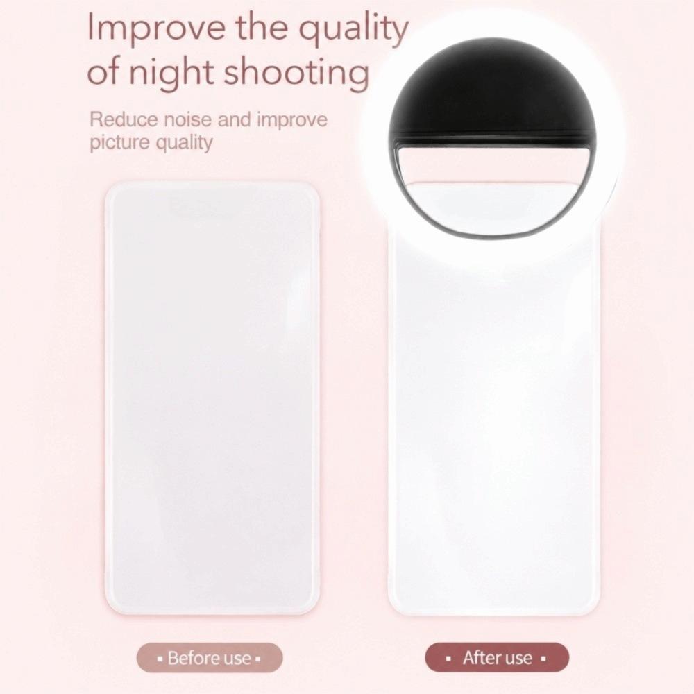 Soft Light Live Streaming Light Adjustable Brightness Phone Clip Light Content Creator