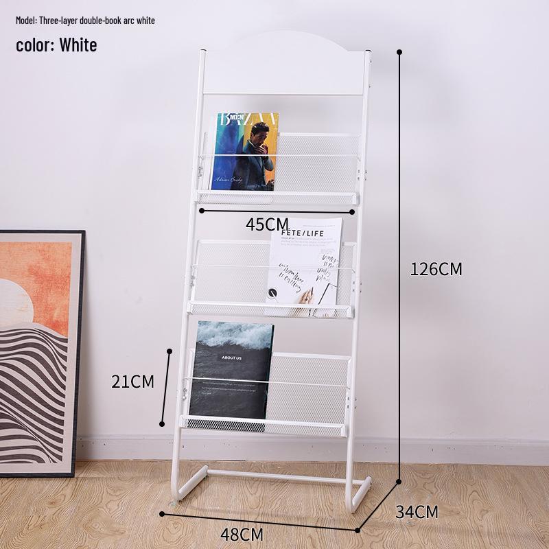 Floor Standing Magazine & Book Display Rack for Periodicals and Promotional Materials