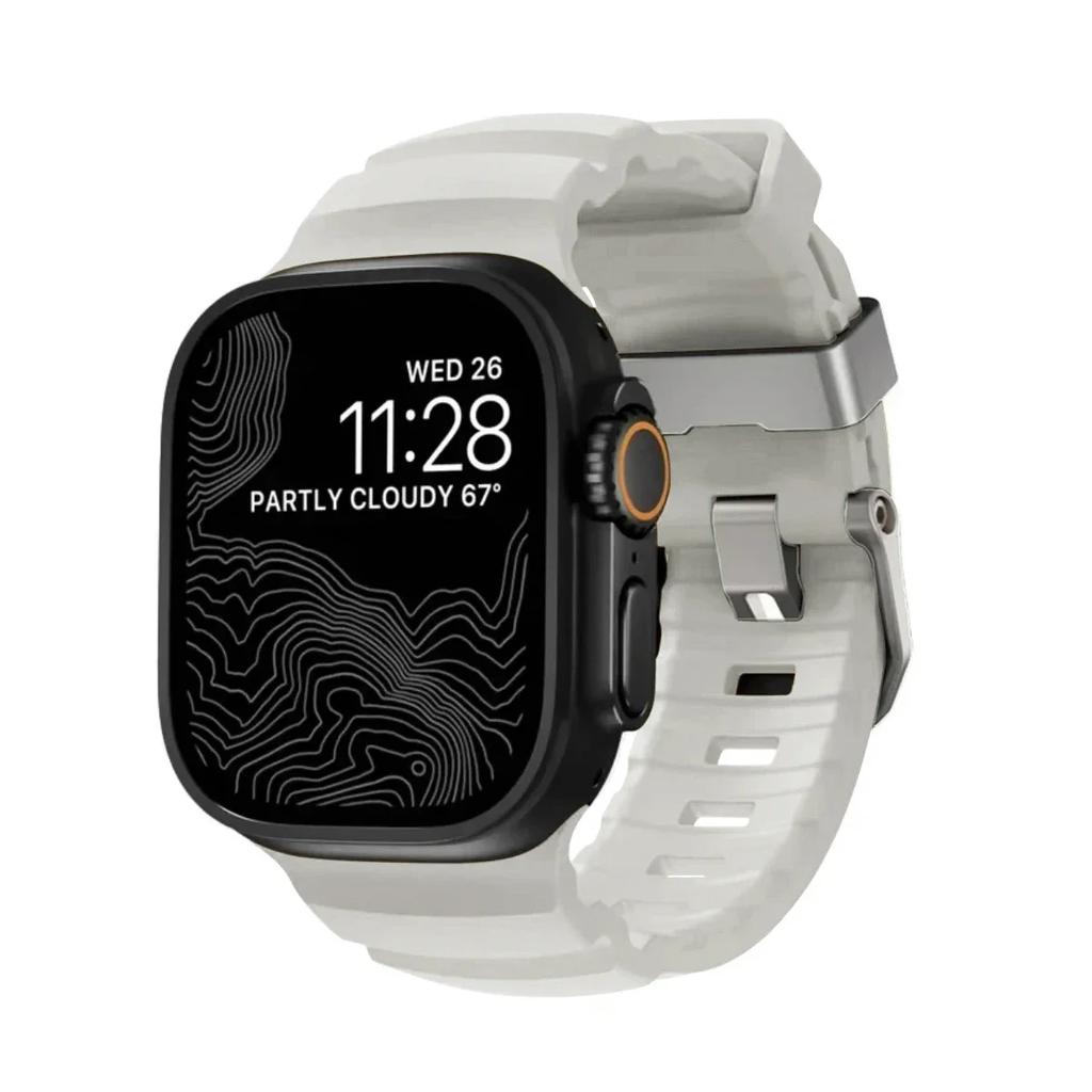 Szilikon szíj Apple Ultra 3 2 1 49MM-hez Sport szíj Iwatch Series 11 10 9 8 SE 3 46mm 45MM 41MM 44MM 42MM-hez Légáteresztő szíj