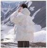 Cross-Border E-commerce Student White Duck Down Jacket: Men's Winter Short Hooded, Windproof, and Warm Thickened for Couples