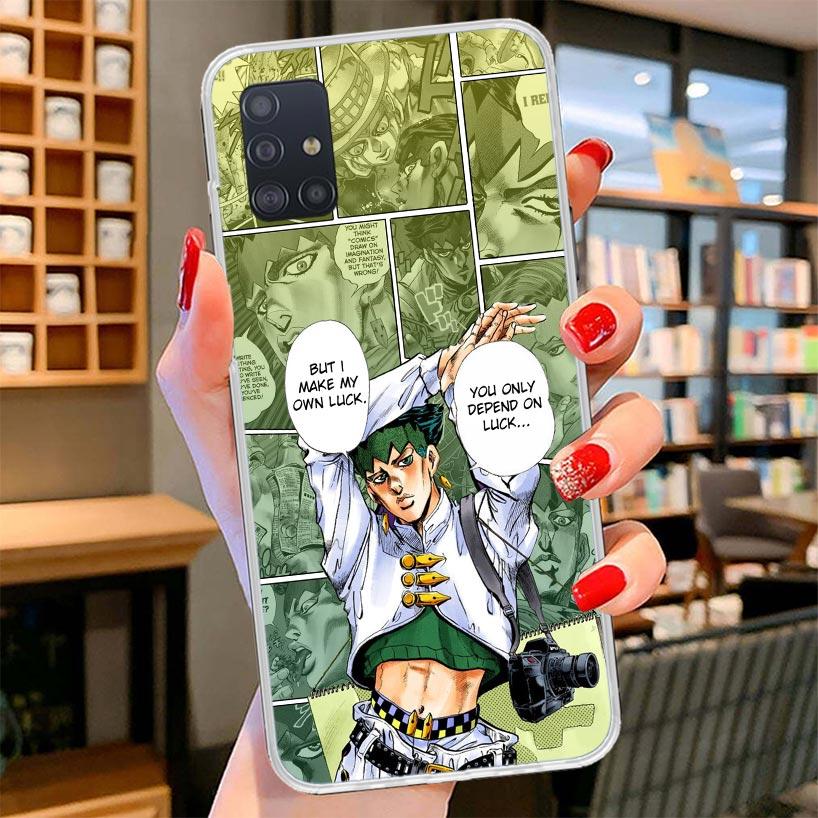 JoJo Bizarre Adventure Anime Cover Phone Case For Samsung Galaxy A12 A22 A32 A52 A72 A02S Phone Case Note 20 Ultra 10 S10 Plus A