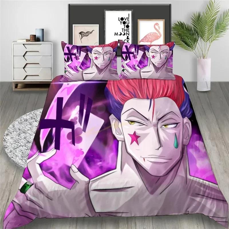 Anime HUNTER HUNTER Bedding Set Boys Girls Twin Queen Size Duvet Cover Pillowcase Bed Kids Adult Home Textileextile